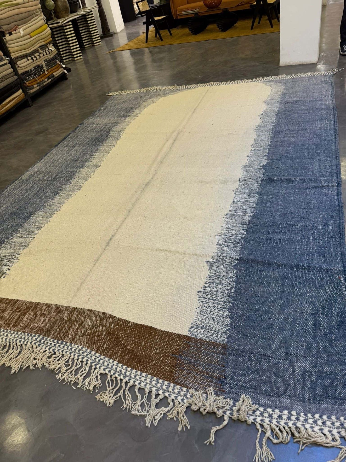 Kilim 3 Blue / Cream/ brown