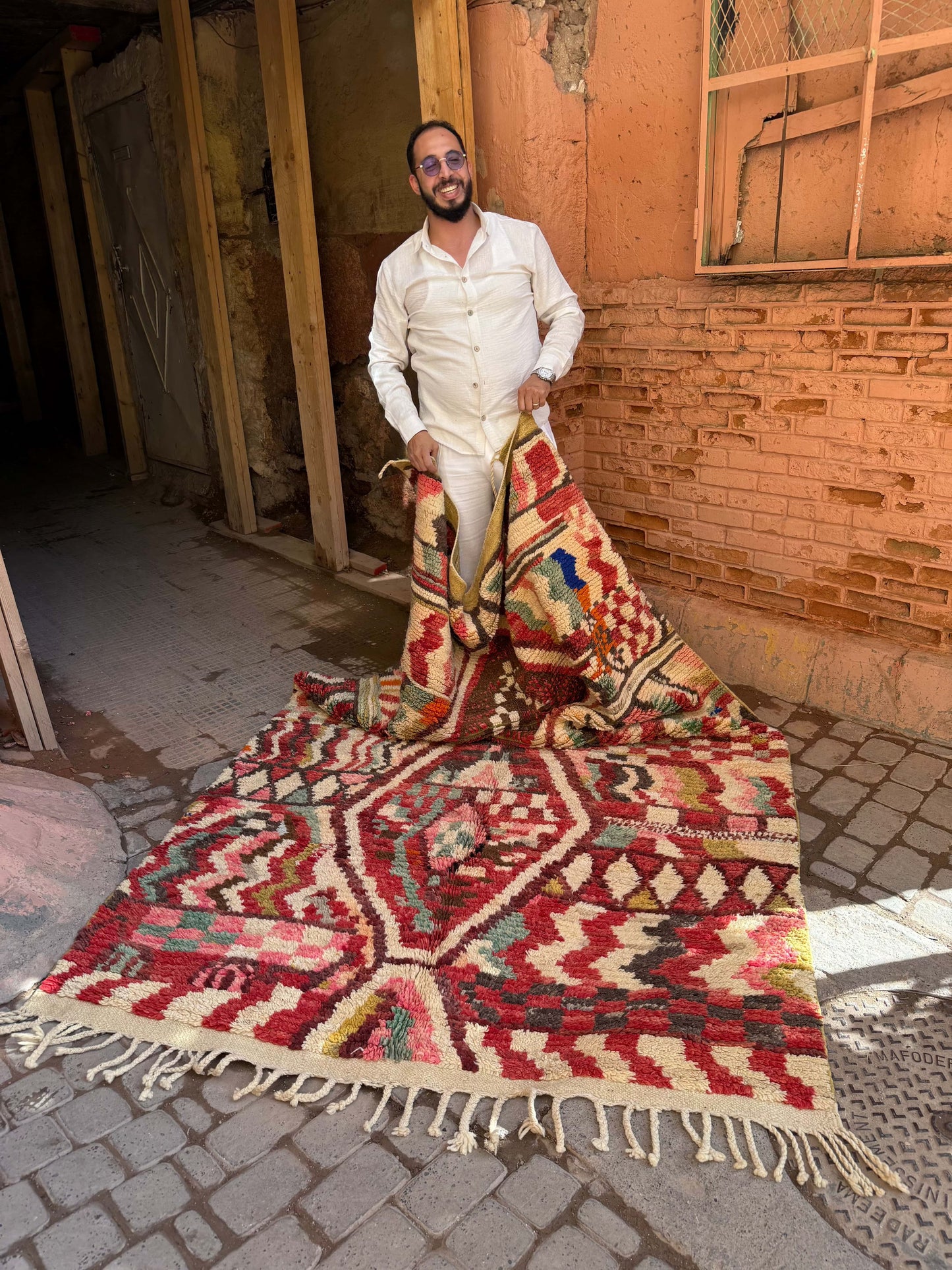 Boudjaa Rug Multicolors Red Light Blue, light green... 3