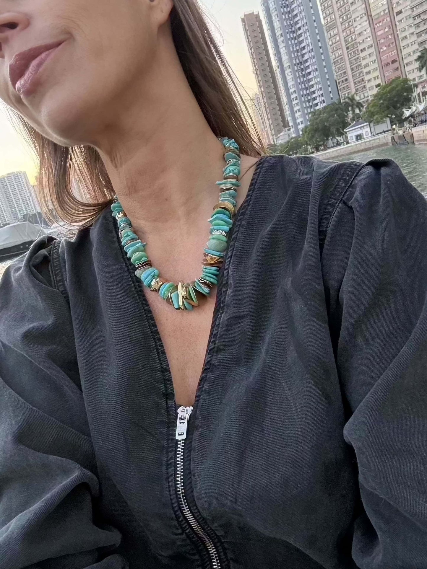 Gas Bijoux  Necklace Kamae Coki Turquoise