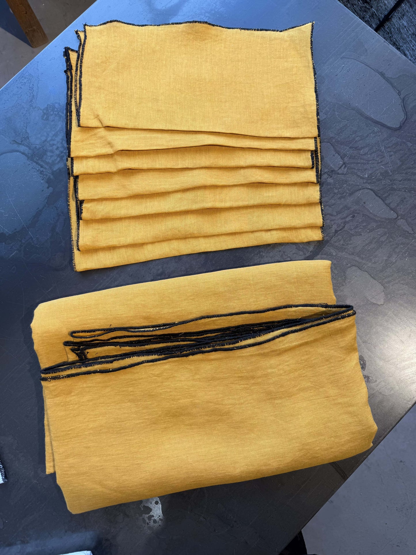 Table Cloth Linen Tahiti Curry Color