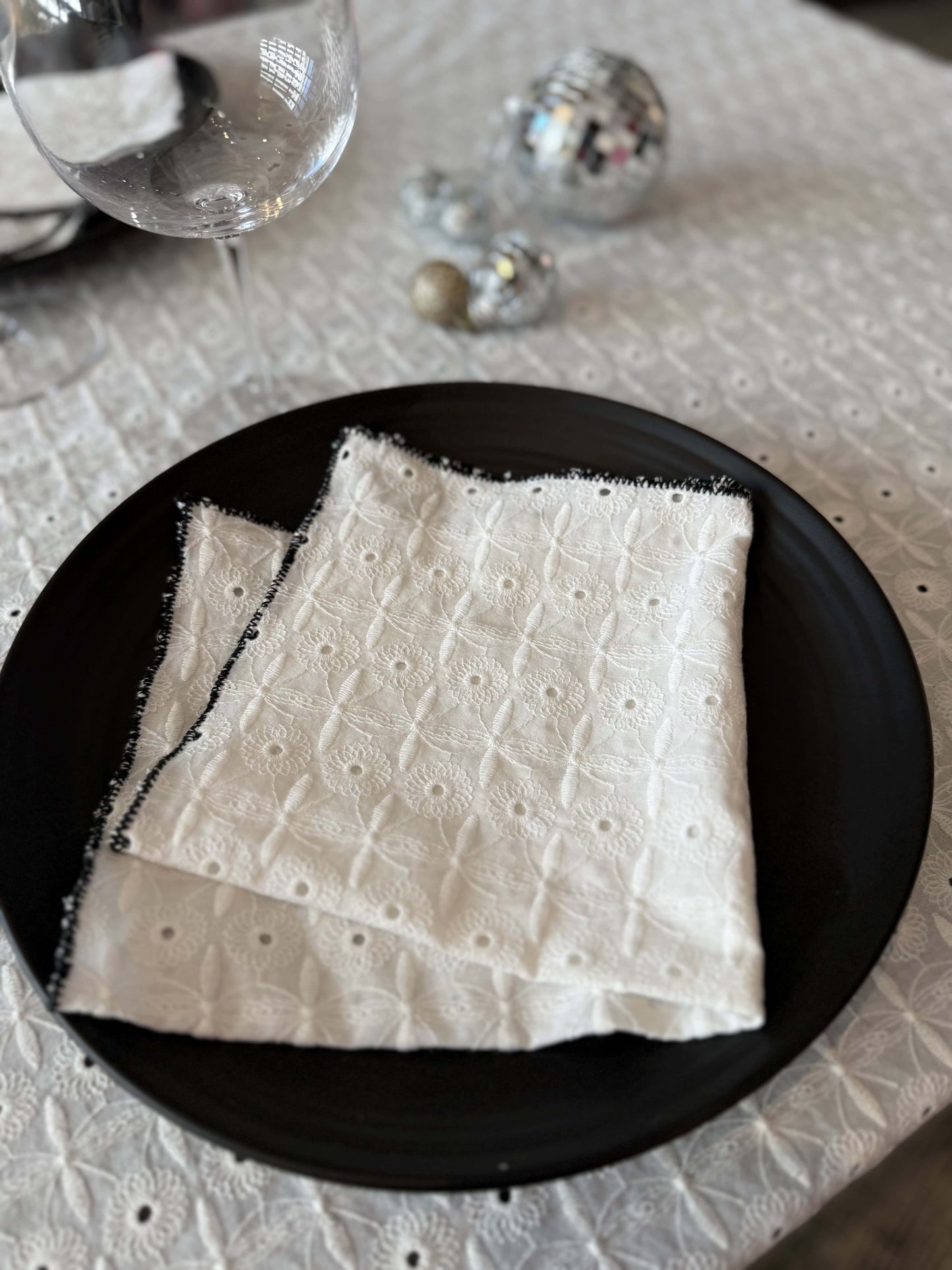 Table cloth Lace & embroidery Margot Cotton