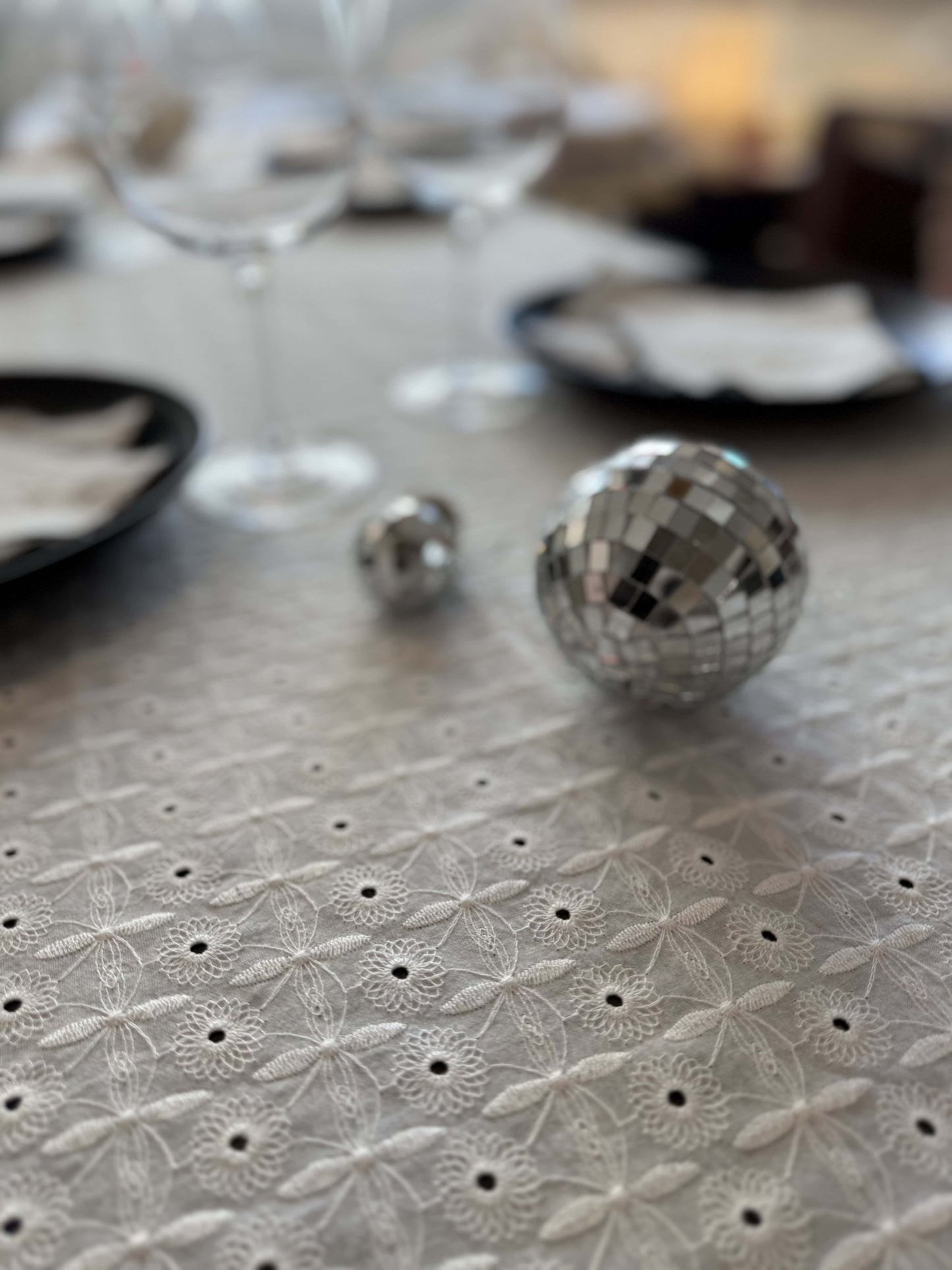 Table cloth Lace & embroidery Margot Cotton