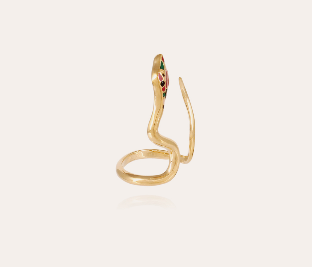 Gas Bijoux - Naja enamel ring gold plated Gas Bijoux