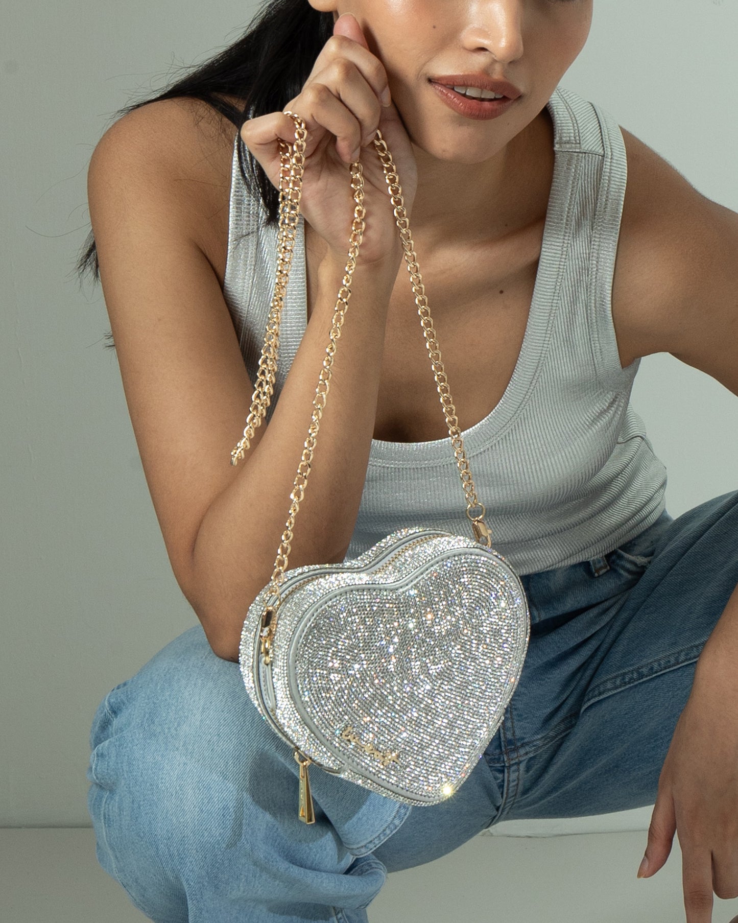 WEAT - Midi Heart Bag Crystal