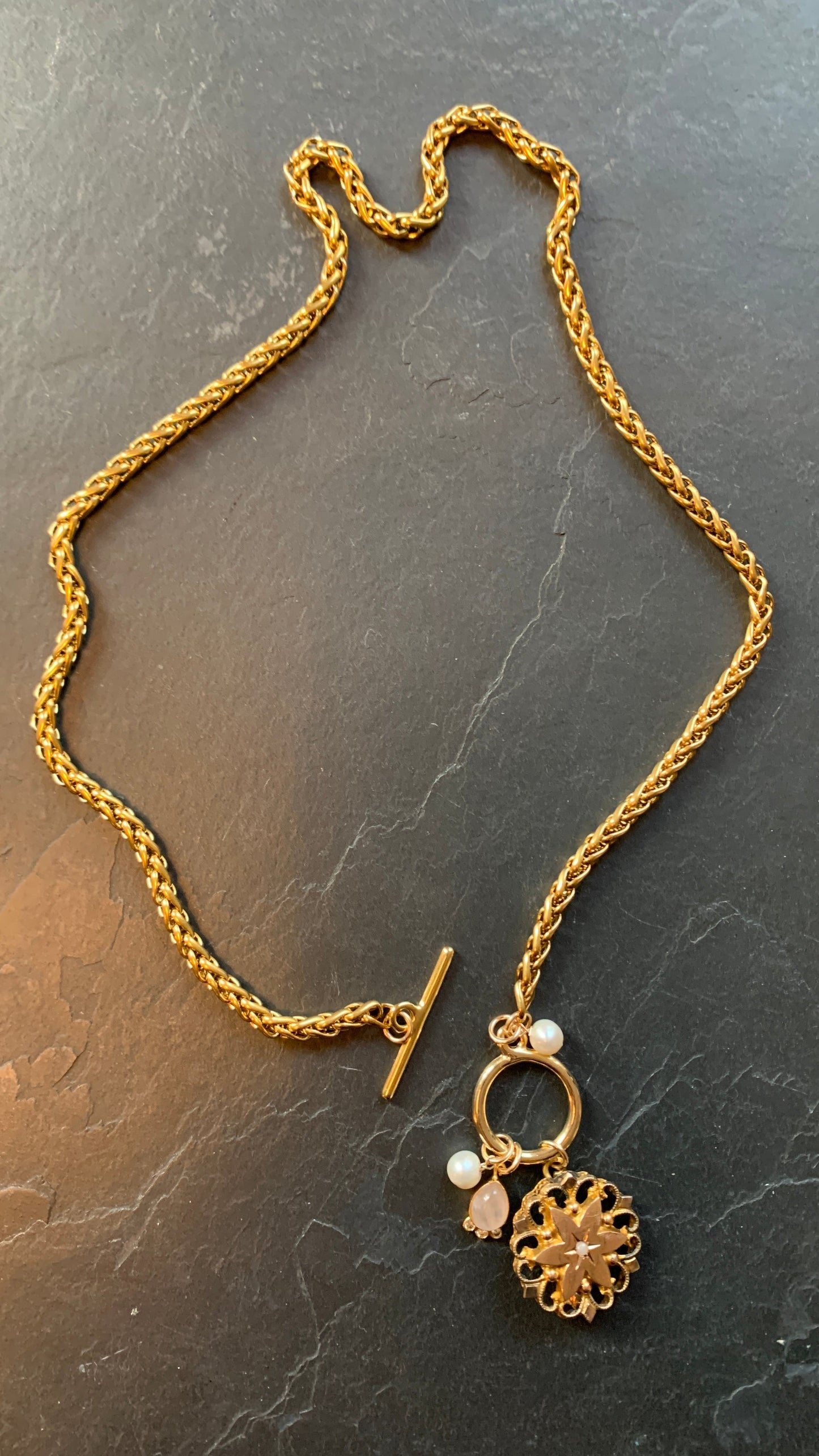 Bliss - Gold Plated 1940s Medallion Necklace