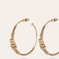 Gas Bijoux Zizanie strass hoop earrings gold