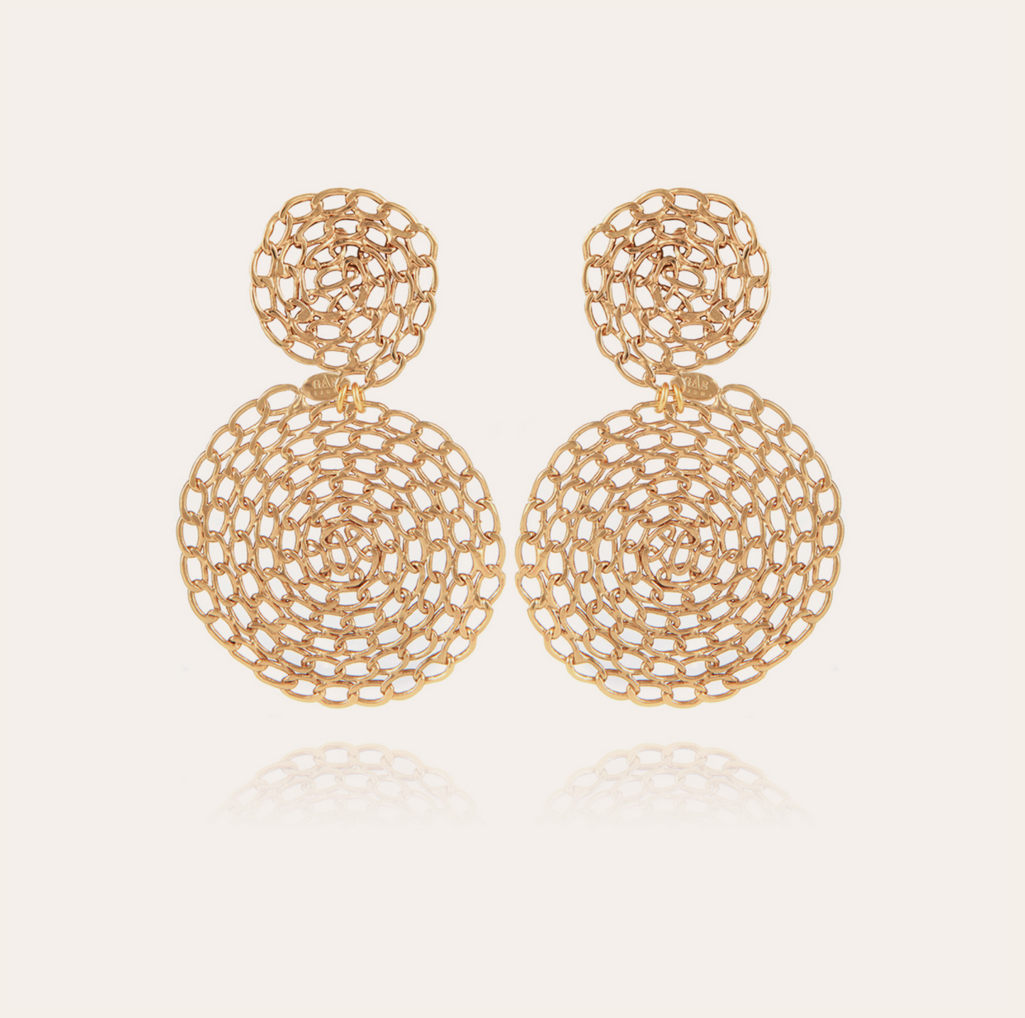 Gas Bijoux Onde Gourmette earrings gold