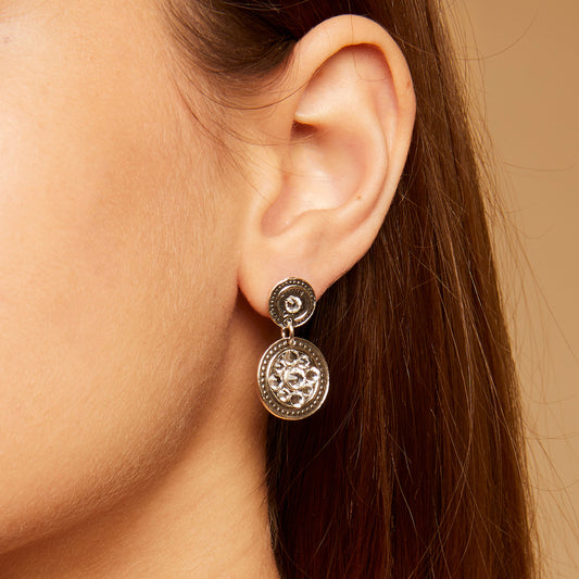 Gas Bijoux - Sequin earrings silver plated Gas Bijoux