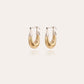 Gas Bijoux Ecume earrings small size bicolor gold