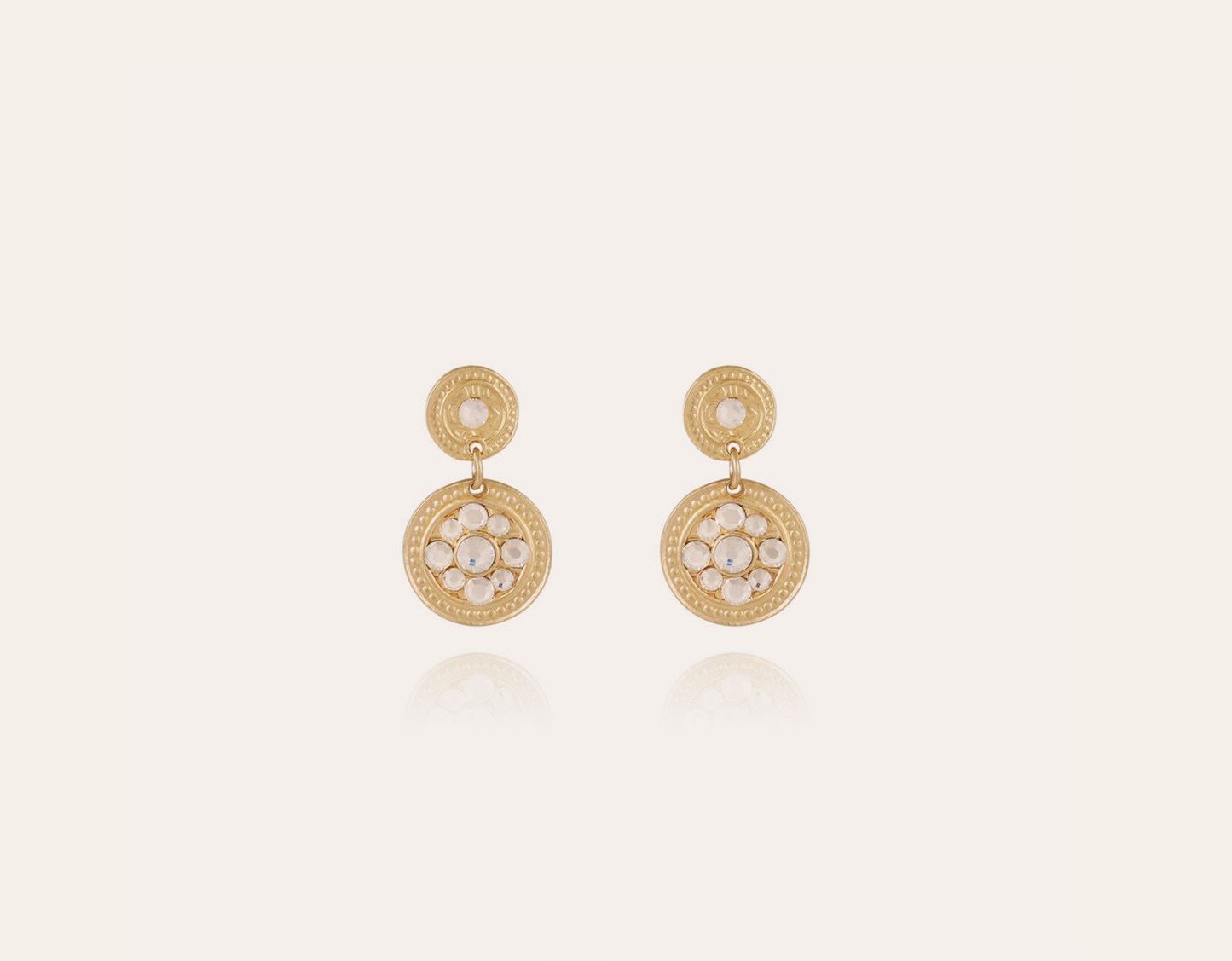 Gas Bijoux - Sequin earrings gold plated Gas Bijoux