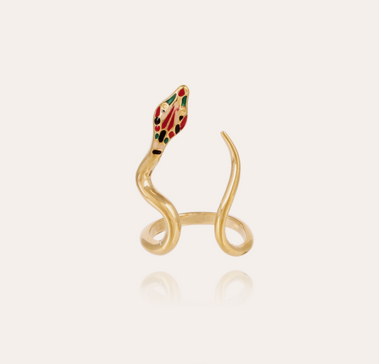 Gas Bijoux - Naja enamel ring gold plated Gas Bijoux